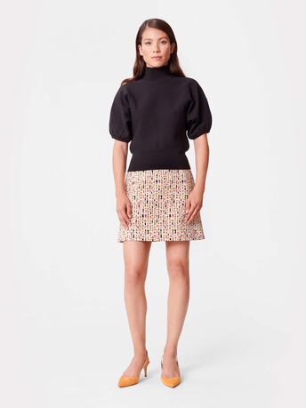 Short jacquard skirt - multicolor