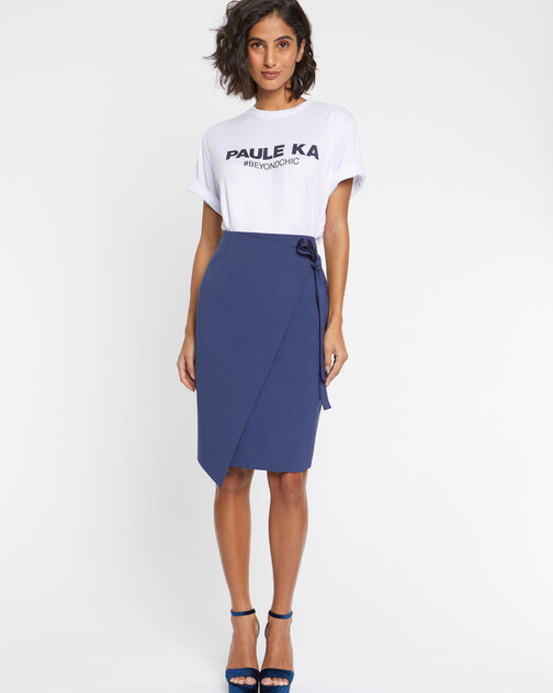 Fine-wool pencil skirt