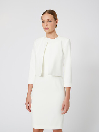 Satin-back crepe jacket - Off white