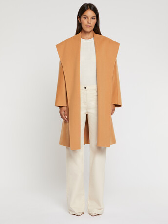 Wool and cashmere robe coat - Camel