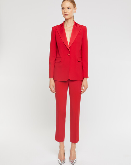 Veste de tailleur en crêpe envers satin