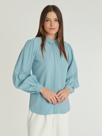 Chemise en Crêpe envers satin - Glacier
