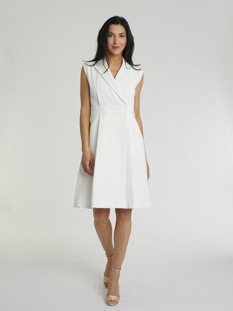 WOVEN DRESS - Off white