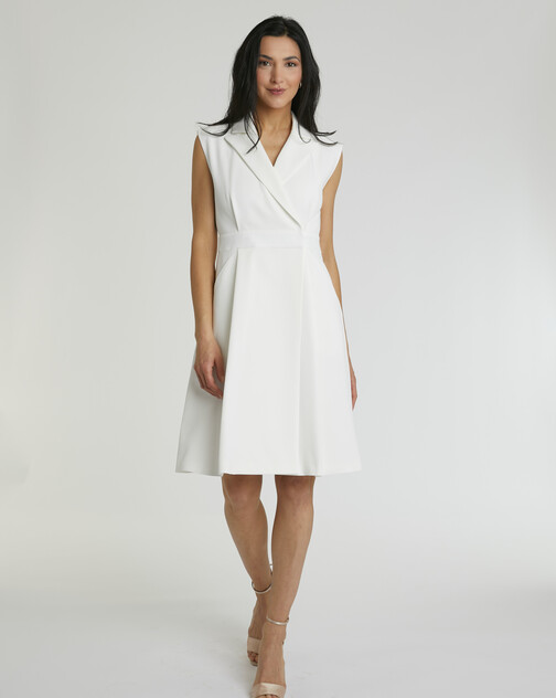 Robe en crêpe envers satin