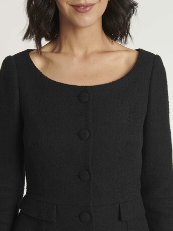 WOVEN SUIT JACKET - Noir
