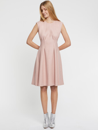Cinched flannel dress - Candy pink