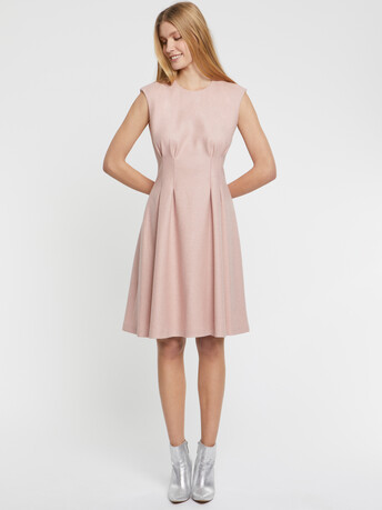 Cinched flannel dress - Candy pink