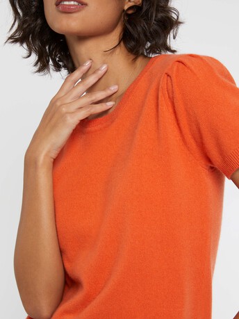 KNITTED SWEATER - Tangerine