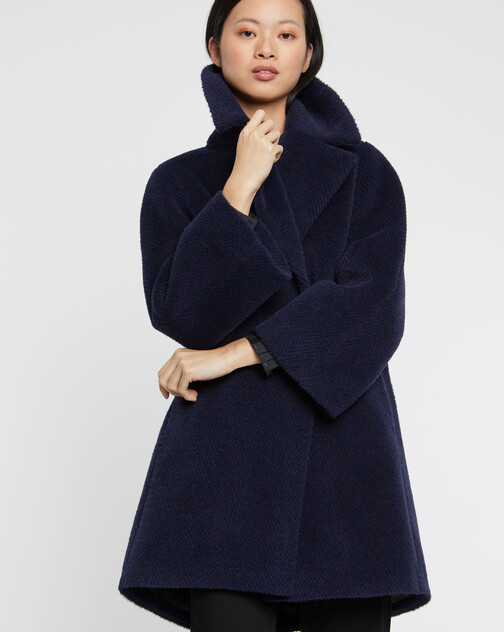 Manteau à col en alpaga