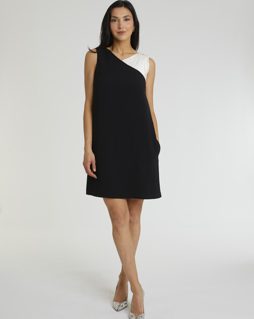 Robe en crêpe envers satin