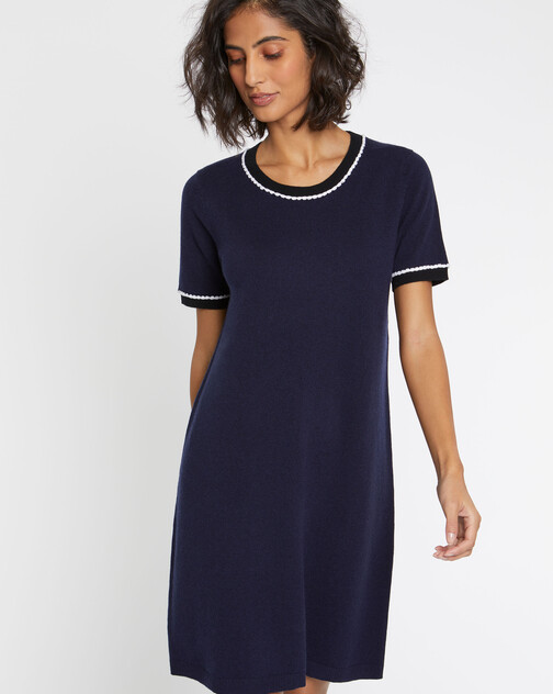Robe pull en laine et cachemire