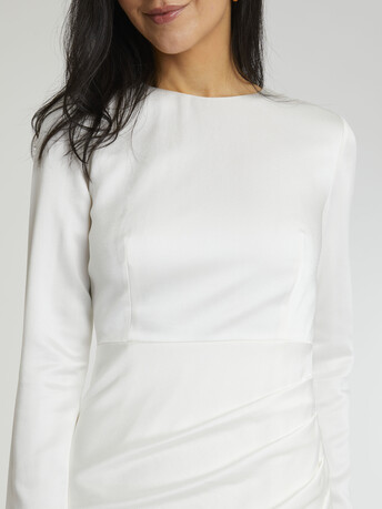 WOVEN DRESS - Off white