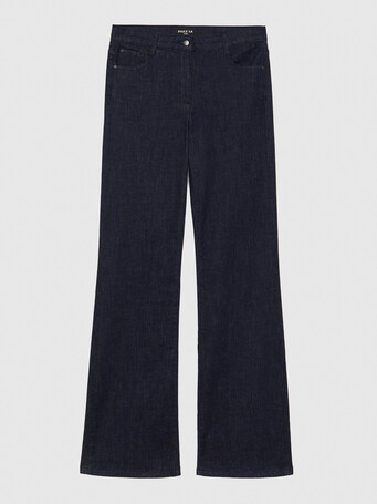 Flared stretch-cotton jeans - Indigo