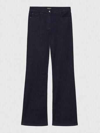 Jeans flare en coton stretch - Indigo