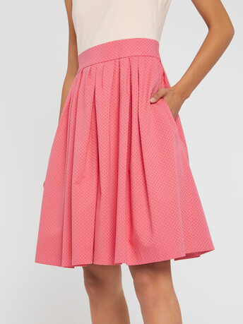 Robe trompe-l'œil en jacquard plumetis - Pink