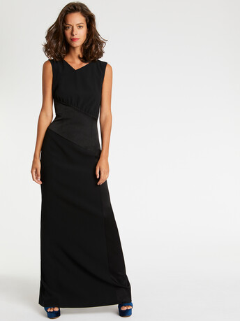 Crepe evening gown - Noir