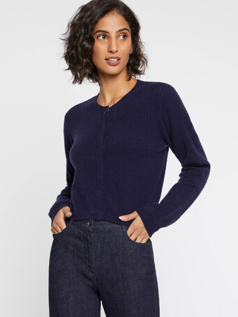 Cardigan en cachemire - Marine