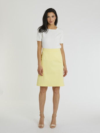 WOVEN SKIRT - Straw