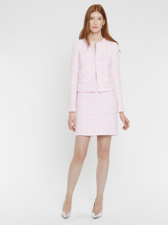 Jupe en tweed ruban - Opale