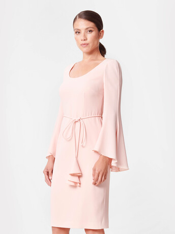 Robe en crêpe envers satin - Poudre