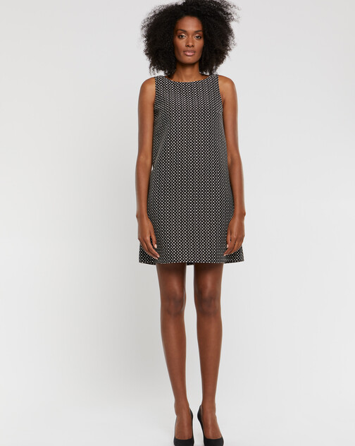 A-line jacquard mini dress