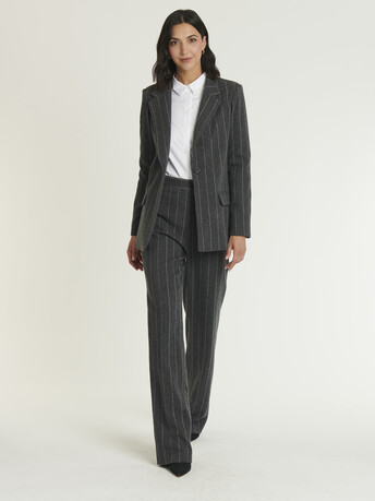 WOVEN SUIT JACKET - Charcoal grey