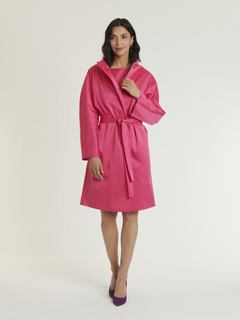 WOVEN COAT - Rose shocking