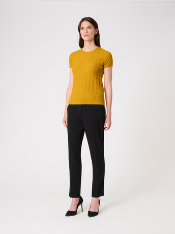 Wool and cashmere sweater - Ocre