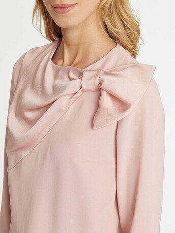 Top en crêpe envers satin - Poudre