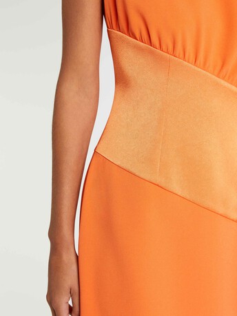 WOVEN DRESS - Tangerine