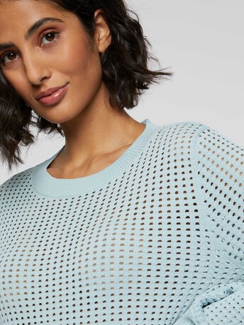 Pull en maille ajourée - Celadon