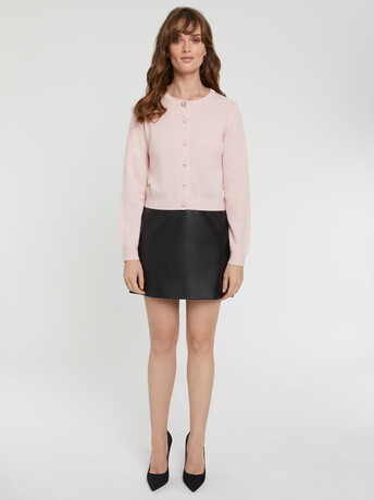 Gilet court en cachemire - Poudre