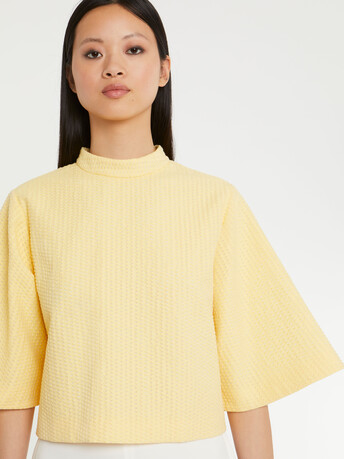 WOVEN TOP - Straw