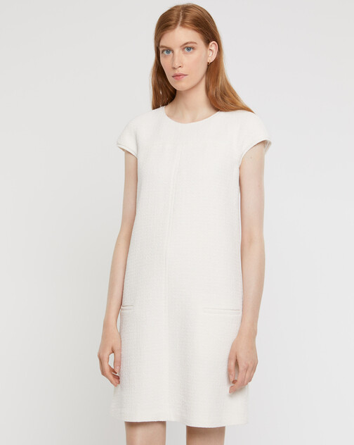 A-line tweed mini dress