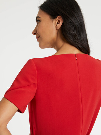 Robe en crêpe envers satin - Hibiscus