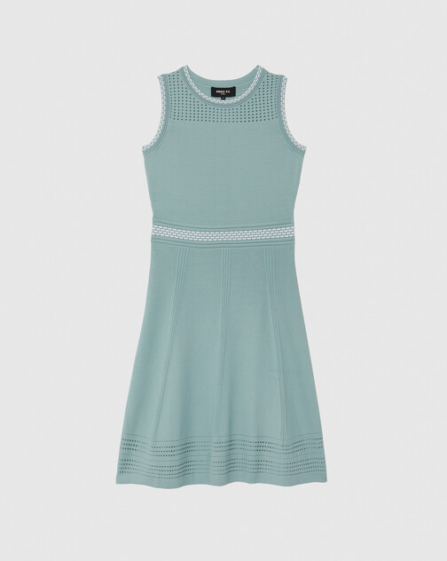 Robe patineuse en maille ajourée