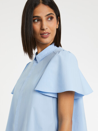 WOVEN DRESS - Sky blue