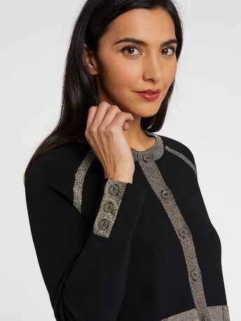 Cardigan en maille Milano et lurex - Noir