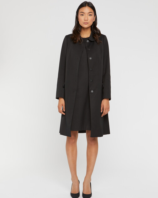 Manteau mi-long à col Claudine