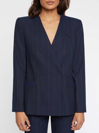 Striped jacket - Navy blue