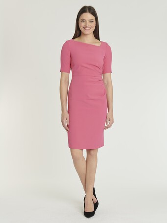 Robe en crêpe envers satin - Pink