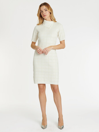 KNITTED DRESS - Off white