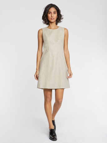 Short wool dress - Sand