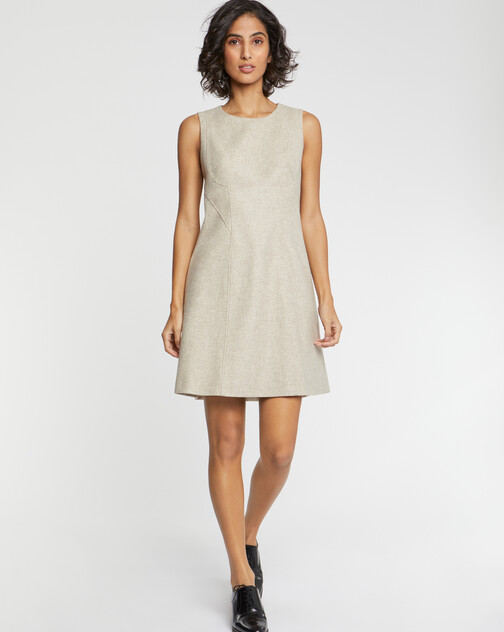 Robe courte en drap de laine