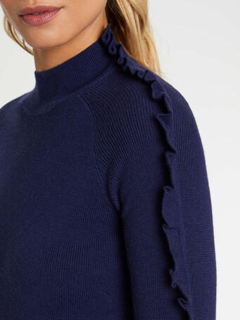 KNITTED SWEATER - Navy blue