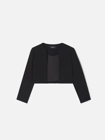 Veste en crêpe envers satin - Noir