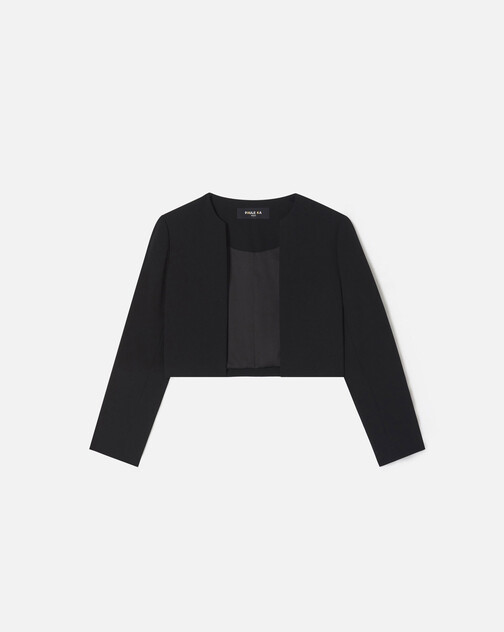 Satin-back crepe jacket