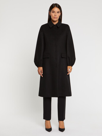 Long wool and cashmere coat - Noir
