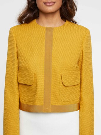 Veste courte en laine - Ocre
