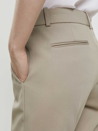 Pantalon en coton couture - Taupe